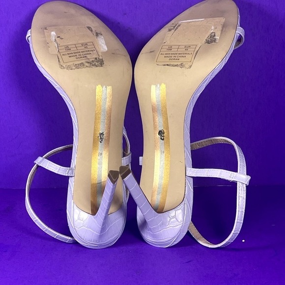 Sam Edelman Doran Misty Lilac Croc Strappy Heeled Sandal Women's Size 10-NEW - Picture 6 of 7